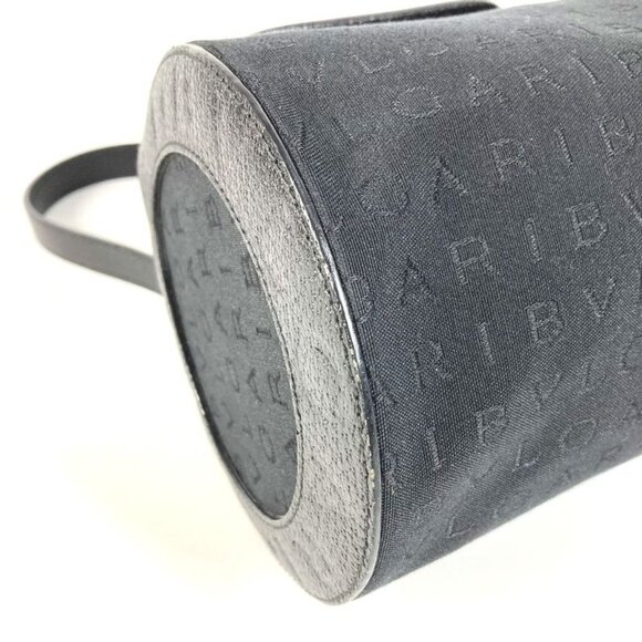 Bvlgari Handbag Logo Leather Canvas Black - Picture 7 of 9
